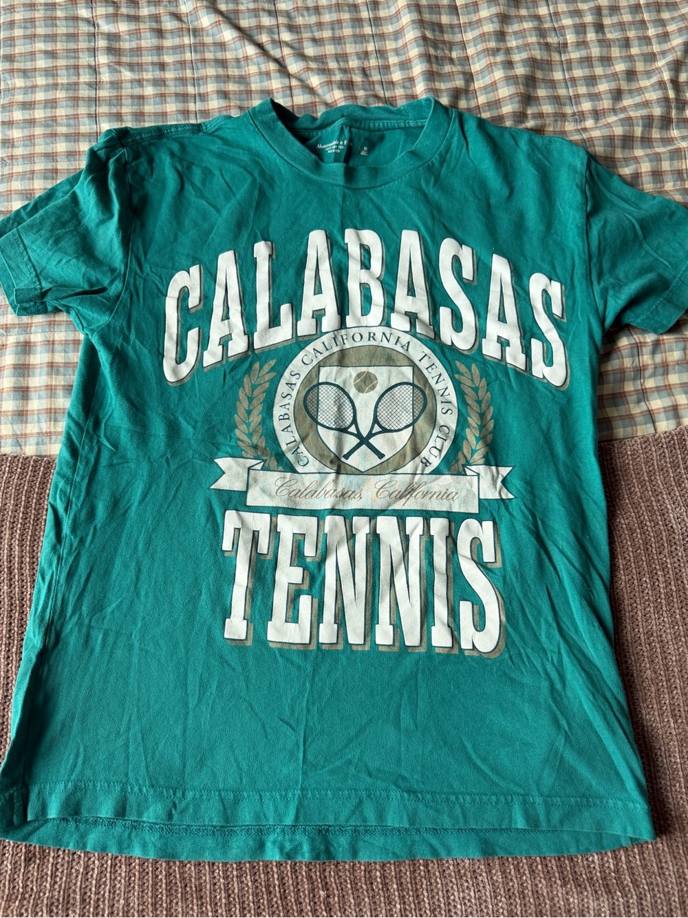 Abercrombie Tennis Graphic Tee - Teal